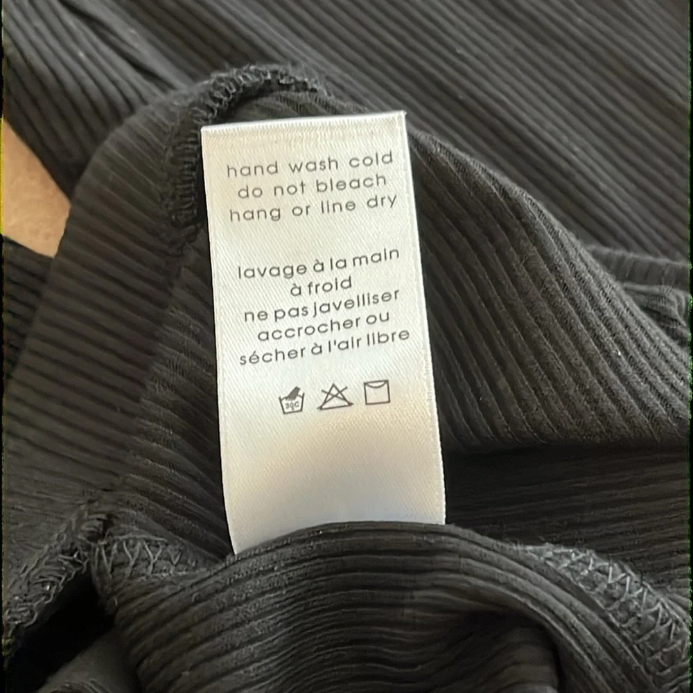 NAKED WARDROBE MICRO RIBBED LOUNGE LEGGING BLACK- Size XS